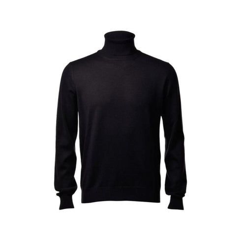 Maglia Dolcevita Uomo in lana merino Nero Gran Sasso- Francavilla Moda